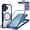 Blue, variant on Lunvic Case for iPhone 17, Double-Sided Full Body Case with Built-in Screen Protector, Compatible with MagSafe, Clear PC Back Heavy Duty Cover, Black