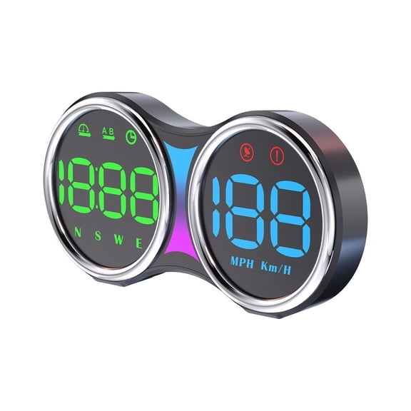 Ftrimoun Digital Dashboard Cluster for Car, GPS Speedometer with Compass Clock and Altitude Display, Real Time Driving Information Screen for Automotive Use