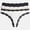 Winter White w Black Lace/ Antique Taupe w Winter White Lace/Black Soot, variant on Joyspun Women's Modal Thong Panties with Lace, 3-Pack, Sizes XS-XXXL