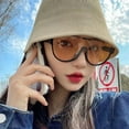 thumbnail image 3 of Half Frame Oversized Sunglasses Women For Men Vintage Fashion Sun Glasses Trendy Punk One Piece Shades, 3 of 5
