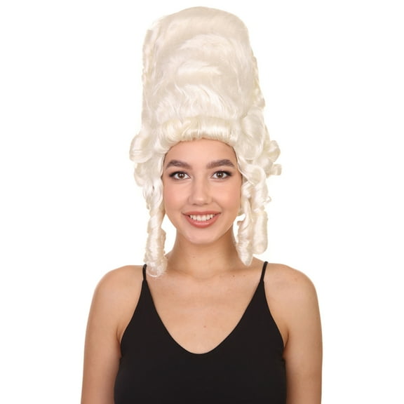 HPO Adult Womens 18th Century Colonial Wig | White Historical Wigs
