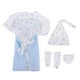 thumbnail image 1 of Conjunto de Calcetines Hugo Traje Manta Mamelucos Muñeca Recién Nacida 26-28 cm, 1 of 10