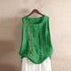 thumbnail image 2 of Vestidos Casuales Para Mujer, Blusas De Mujer De Moda Blusa de lino sin mangas con botones bordados para mujer, talla grande, 2 of 3