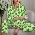 thumbnail image 6 of Fotbe Broccoli Vegetables Pattern Long Sleeve Pajama Set for Women,Sleepwear Set,2-piece Loungewear Set,Soft PJs Comfy Nightwear with Pockets -Large, 6 of 7