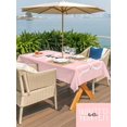 thumbnail image 4 of Outdoor Tablecloth with Umbrella Hole and Zipper, Hello Winter Rectangle Table Cloth 60x84 Inch Waterproof Tablecloth, Pink Merry Christmas Holiday Picnic Table Cover for Patio Camping, 4 of 7