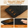 thumbnail image 4 of Yaheetech 42" Foldable Metal Dog Crate with 2 Doors and Pull Out Tray, Black, 4 of 7