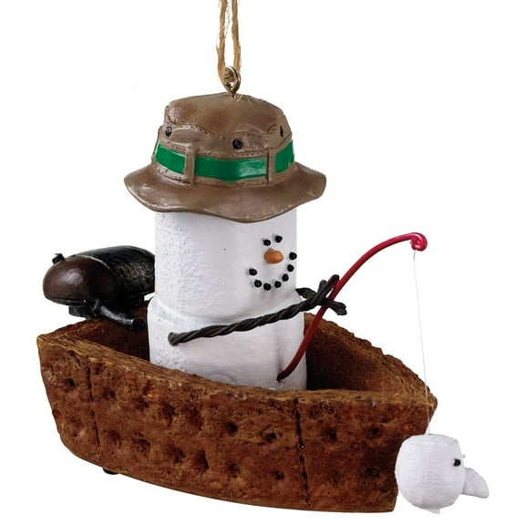 Midwest-CBK S’mores in Fishing Boat Ornament – Cute Holiday Figurine for Christmas Trees & Décor
