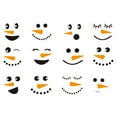 thumbnail image 2 of ABODELINE Small Snowman Face Stickers for Crafts Cute Christmas Ornaments Vinyl Snow Man Face Decals Xmas Winter Holiday Stickers for Window Glass Cups Balls Jars Wall Party Supplies Decor, 2 of 6