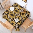thumbnail image 2 of Leopard Sunflower Pattern Square Tablecloth,Waterproof Square Table Cover,Wipeable Spillproof Washable Table Cover for Home Kitchen Party Decor 42"X42"(107x107cm), 2 of 6