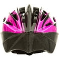 thumbnail image 4 of Punisher Skateboards Women's 18-Vent Cycling Helmet with ABS Shell and Detachable Visor, Black and Pink, 4 of 7