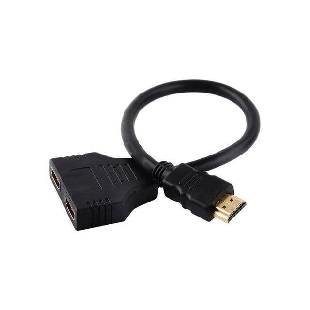 Splitter 2 In 1 Out Auto Switching Double Vga Black 1080P Male To Dual Female 1 To 2 Way Splitter Adapter Cable For Hd Tv