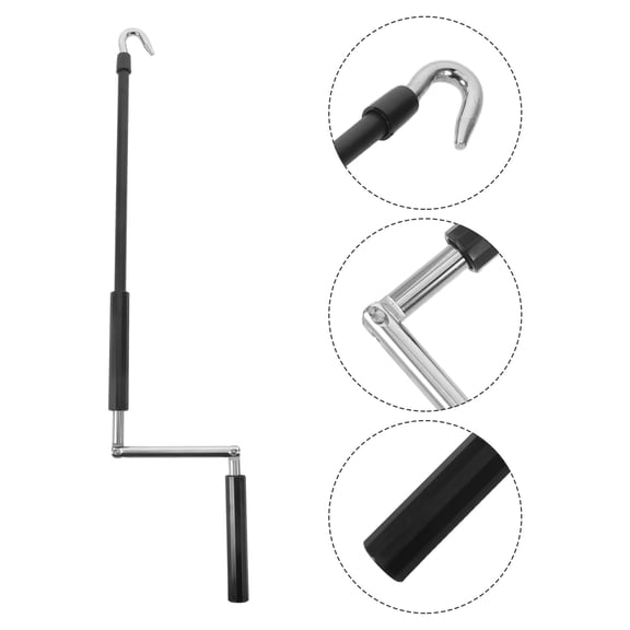 LITINKIMI Replacement Awning Hand Crank for Rv Sunshades and Patio Canopies Easy Use Black
