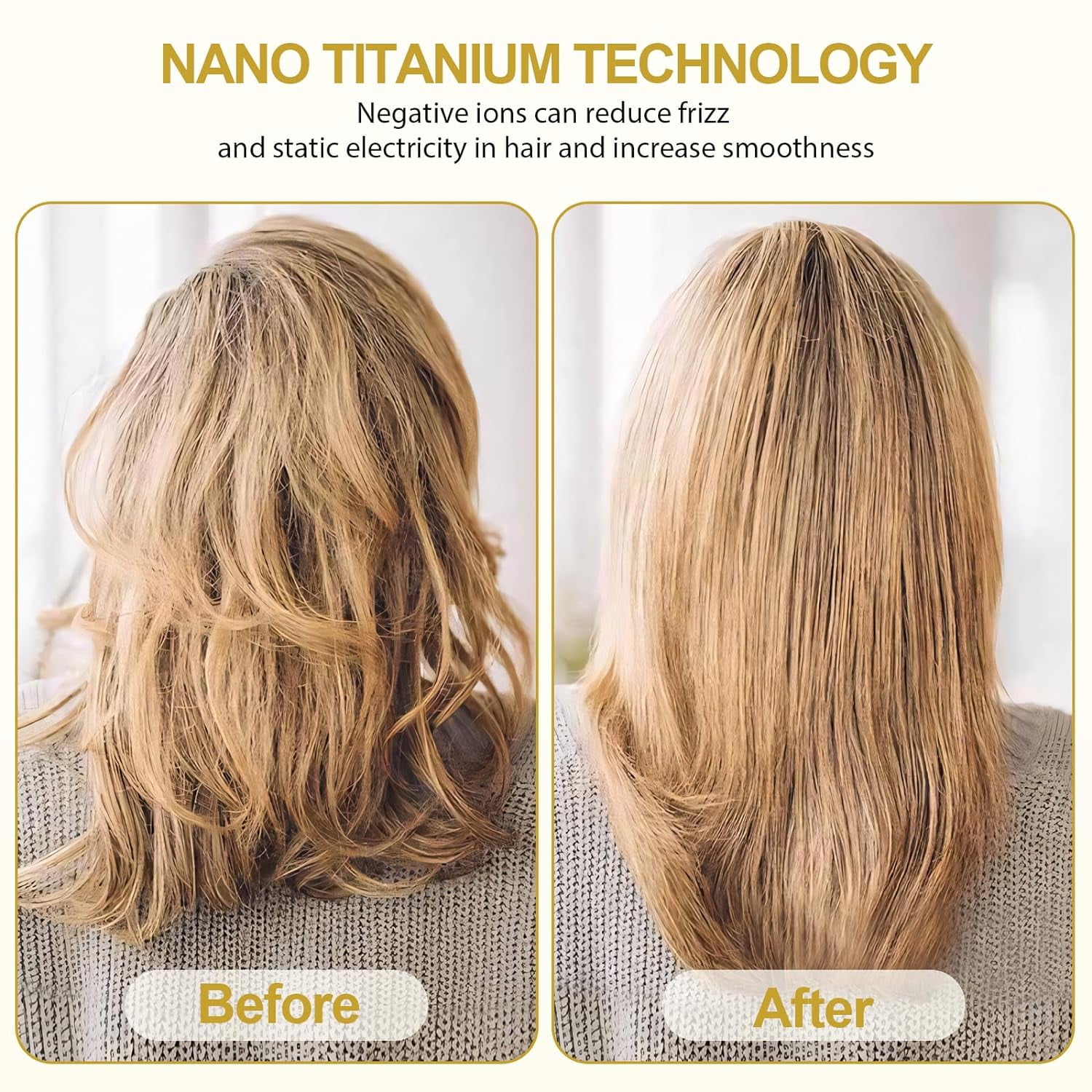 DAN Travel Hair Dryer Brush Nano Titanium Blow Dryer Brush Dual Voltage,Mini Oval Hot Air Brush,2 inch One Step Hair Volumizer Straightener