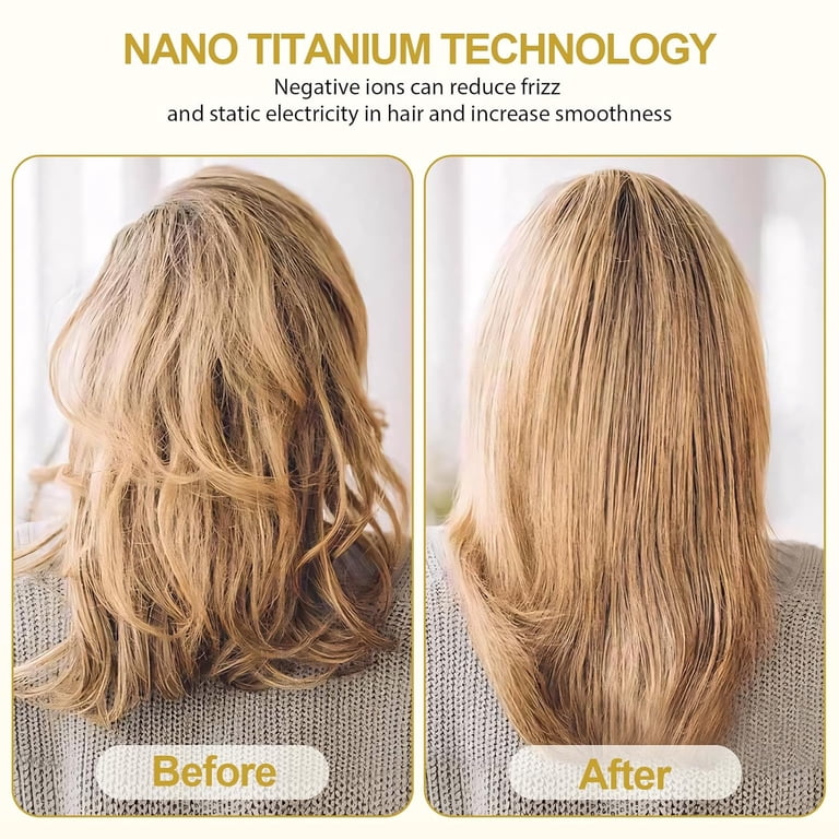 Free Shipping! DAN Travel Hair Dryer Brush Nano Titanium Dual