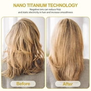 DAN Nano Titanium Hair Dryer Brush Dual Voltage Travel Blow Dryer Brush,Mini Oval Hot Air Brush,2 inch One Step Hair Volumizer Straightener