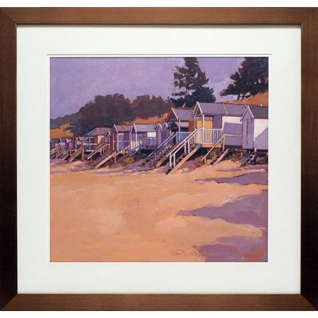 North American Art 'Beach Huts' Framed Print