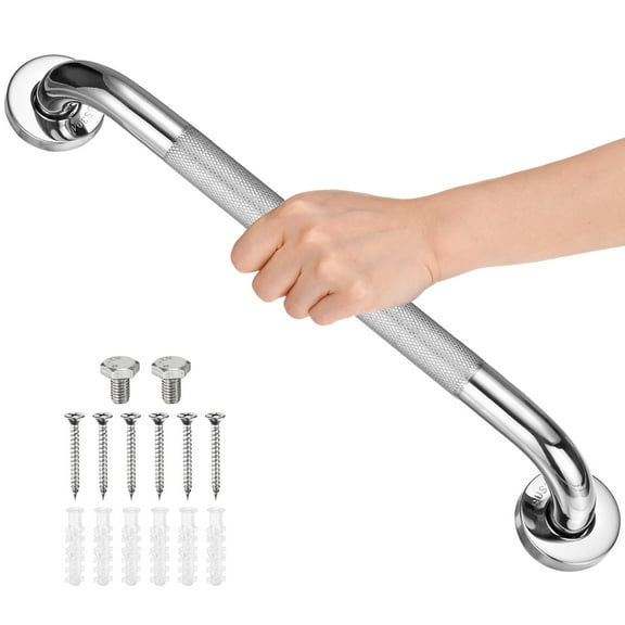 16 Inch Anti Slip Grab Bars for Bathtubs and Showers, Safety Handicap Shower Handle for Bathroom/Toilet [Chrome]