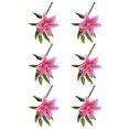 thumbnail image 2 of Flores artificiales Bearachild 6 Piezas PVC decorativas Rosa oscuro HA084319-01, 2 of 6