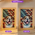 thumbnail image 2 of Patriotic Bulldog Stained Glass Portrait American Flag Acrylic Plaque with Wood Photo Frame Box Dog Lover Gifts Idea Light Box - 01010, 2 of 5