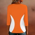 thumbnail image 6 of Ounisa Womens 3/4 Sleeve T Shirts Crew Neck All Over Print Casual Soft Comfy Loose Fit Spring Summer Daily Wear Basic Tops S-2XL, 6 of 6