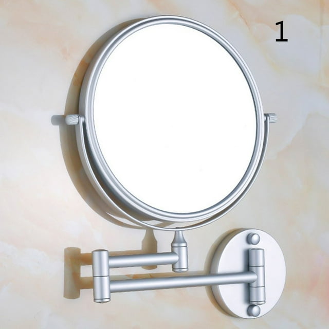 3X Magnification Wall Mount Makeup Vinity Mirror Double-Sided Swivel Extension Mirror(Gold 1-holed)
