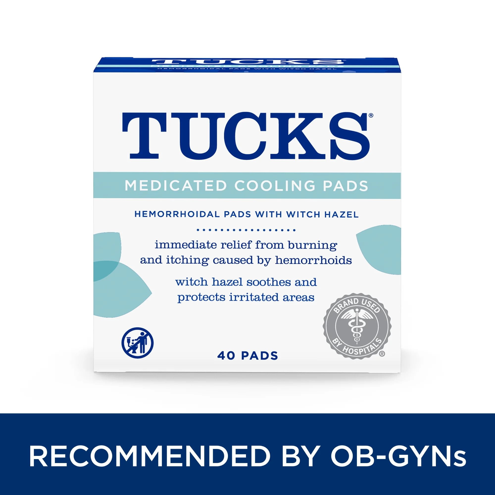 Tucks Medicated Cooling Pads Hemorrhoid Relief, 40 Count