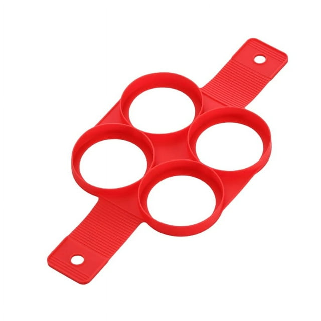 CHOK Pancake Mold Maker Multi-silicone Four-hole Omelette Love Pancake Mold Non Stick baking Round / Heart Mold Silicone Rice Group Abrasive Stars Plum Flower