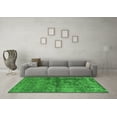 thumbnail image 3 of Ahgly Company Indoor Square Oriental Green Industrial Area Rugs, 3' Square, 3 of 4