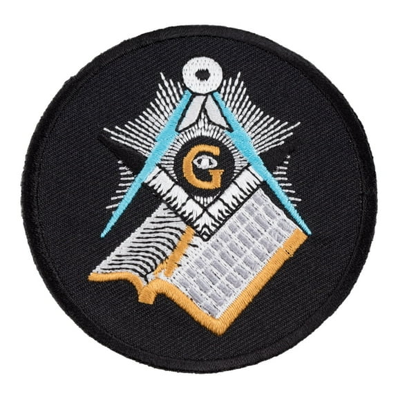 Freemasons Black, White, Blue & Gold Masonic Logo Patches