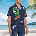 thumbnail image 5 of Bixox Men's Hawaiian Shirts Men's Dinosaur Astronaut Space Surfing Print Short-Sleeve Shirt-XX-Large, 5 of 8