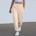 thumbnail image 3 of Women's High Waisted Loose Sportswear Pants with Pockets - Jogging Pants for Fashionable Casual Wear and Holiday Seasons,Khaki,M, 3 of 8