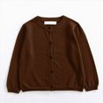 thumbnail image 2 of HFHAPW Toddler Girls Boys Cardigan Sweater Long Sleeve Knit Crewneck Button School Uniform Kids Casual Cute Outwear,6-7 Y, 2 of 5