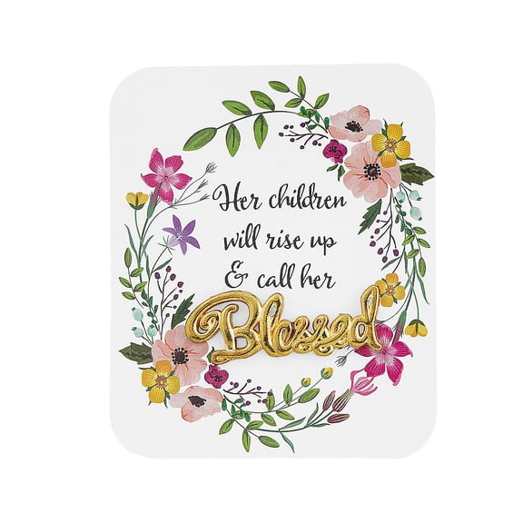 Faith Mother’s Day Pins with Card - 12 Pieces