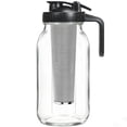 thumbnail image 3 of TINANA Cold Brew Coffee Maker, 64OZ Wide Mouth Mason Jar Pitcher with Stainless Steel Filter, Pour Spout Handle Lid, Heavy Duty Glass Airtight & Leak-Proof Pitcher for Iced Brew Coffee & Tea Lemonade, 3 of 9