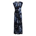 thumbnail image 2 of Vestido largo floral con cuello en V para mujer, vestido largo con cordones en la playa, vestido XL SG Sunnimix Vestido largo de Boho, 2 of 8