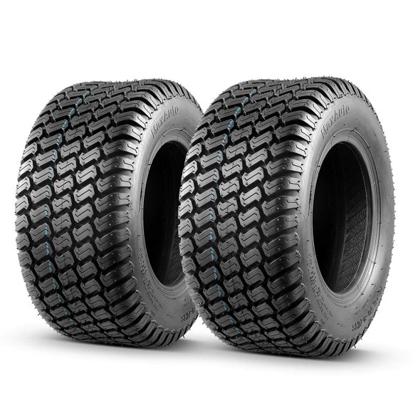 MaxAuto 2 Pcs Pneu de Tondeuse 16x6.50-8 pour Tracteurs de Jardin à Chevaucher, 4 Pcs, Sans Chambre