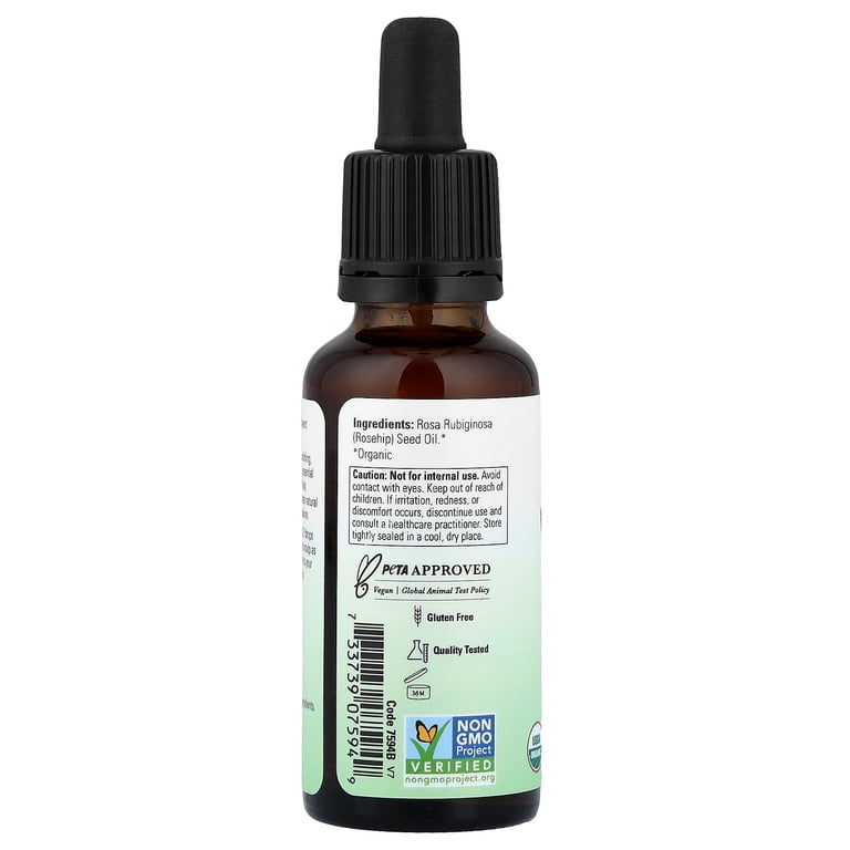 Olio Di Semi Di Rosa Canina NOW Foods - 100% Puro Per Viso E Corpo - 30 Ml