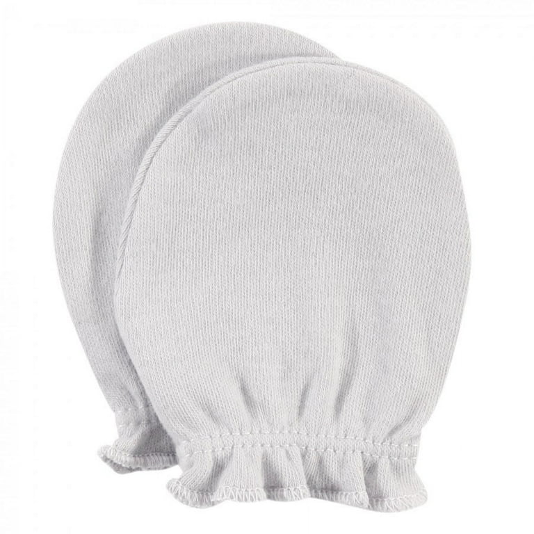 Hudson Baby Infant Boy Cotton Scratch Mittens, Blue Whale, 0