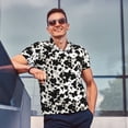thumbnail image 4 of Fotbe Cow Skin 1 Camiseta Polo de Golf para Hombre con Estampado – Camisa Deportiva Transpirable con Cuello Abotonado-Large, 4 of 6