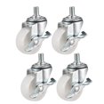 thumbnail image 1 of Unique Bargains 2 Inch Swivel Caster Wheels PP Threaded Stem with Brake 66lb Capacity 4 Pcs, 1 of 5