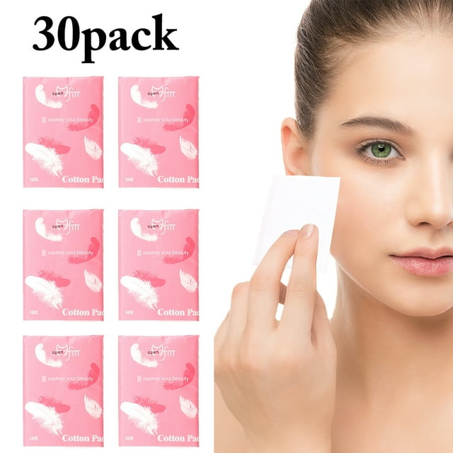 Square Pads Disposable Makeup Remover Cotton Pads Cotton Rounds for Travel