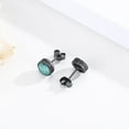 thumbnail image 3 of Midir&Etain Black Earring 925 Sterling Silver Turquoise Stud Earring Punk Earring Gothic Earring Black Jewelry Gifts for Women Men, 3 of 7