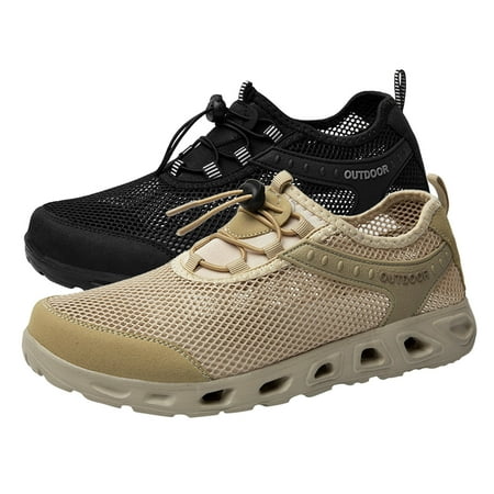

PEASKJP Mens Running Shoes Men Summer Soft Insole Non Slip Comfort Sneaker Training Sneakers Khaki 11.5