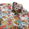 thumbnail image 3 of YIUME Men's Hawaiian Shirt Vibrant Blooms 1930s Vintage Long Sleeve Aloha Shirt, 3 of 7