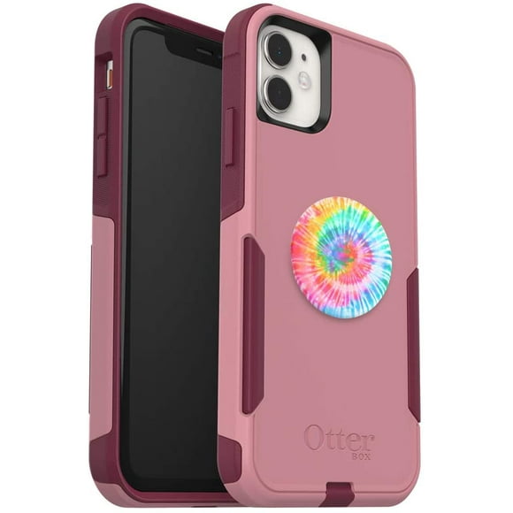 Bundle: IBAOLEA COMMUTER SERIES Case for iPhone 11 - (MINT WAY) + PopSockets PopGrip - (OPAL) Pink / Psych Out