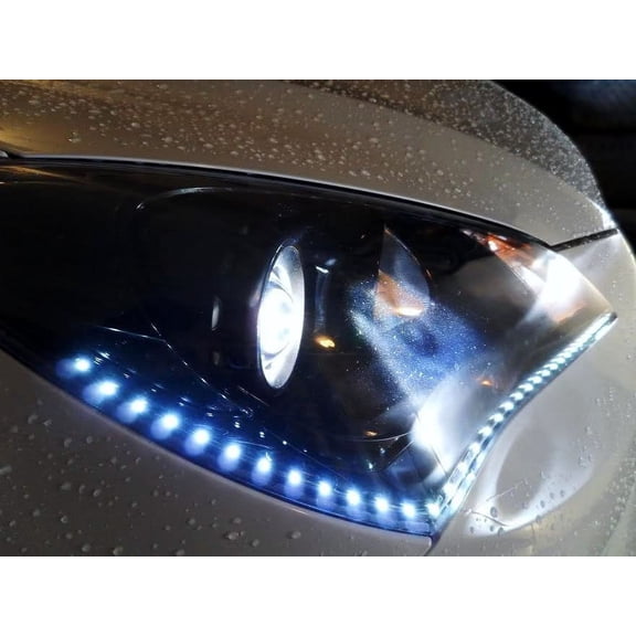 For Hyundai Genesis Coupe LED DRL Head Light Strips Daytime Running Lamps