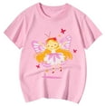 thumbnail image 3 of Hienoo Big Girl's T-Shirt Butterfly Graphic Short Sleeve T Shirt Casual Sports Tee Shirt, 3 of 3