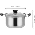 thumbnail image 2 of Stainless Steel Saucepan Soup Pot Non Stick Milk Pot Saucepan Cookware Side Spouts Induction Pan Kitchen Induction Cookware Silver, 2 of 7