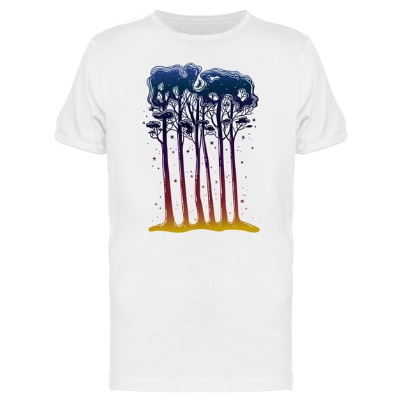 Forest Of Tall Trees Silhouette. T-Shirt Men -Image by Shutterstock, Male Medium