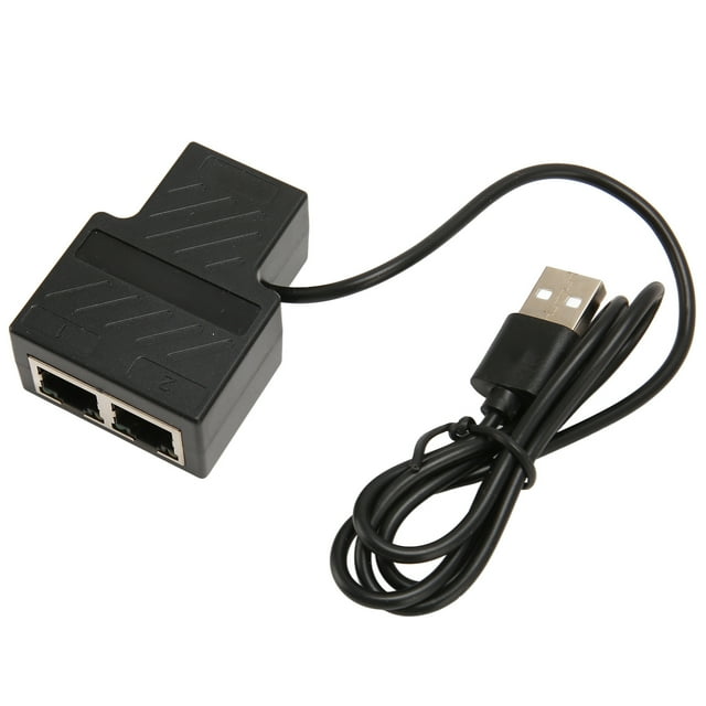 Adaptador Divisor RJ45, Amplia Compatibilidad De 100 Mbps 1 A 2 Divisor Ethernet Conexión De Red Rápida Para Cat6 Para Cat5